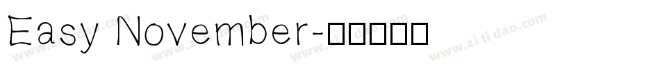 Easy November字体转换